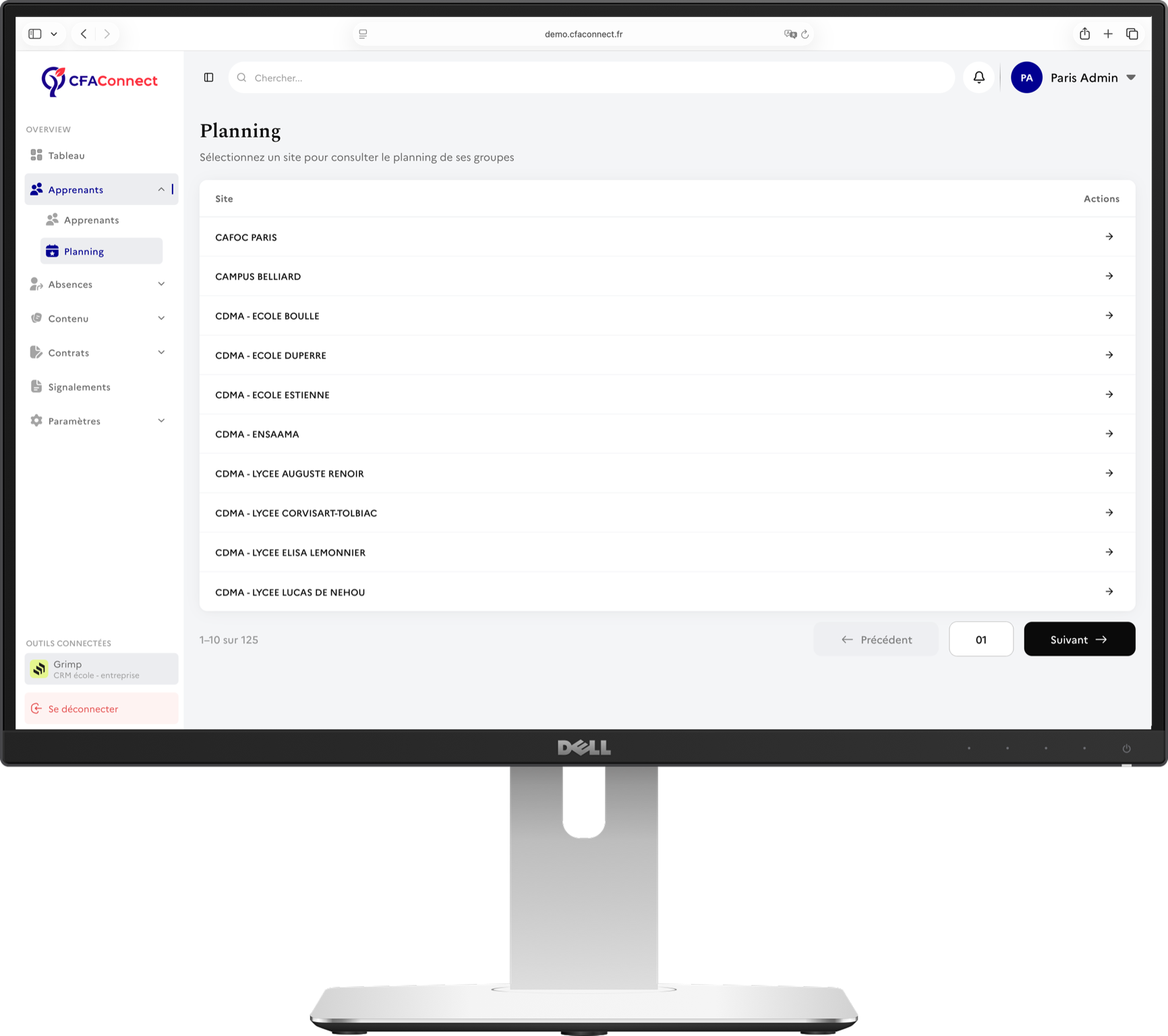 Planning, sélection d’un site